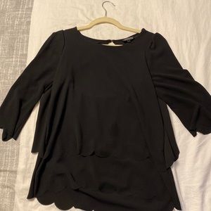 Papermoon 3/4 sleeve Black Top size small